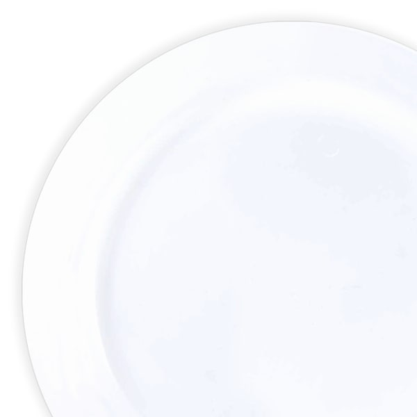 Smarty Had A Party 9 Solid White Economy Round Disposable Plastic Buffet Plates 120 Plates, 120PK 119WH-CASE - main